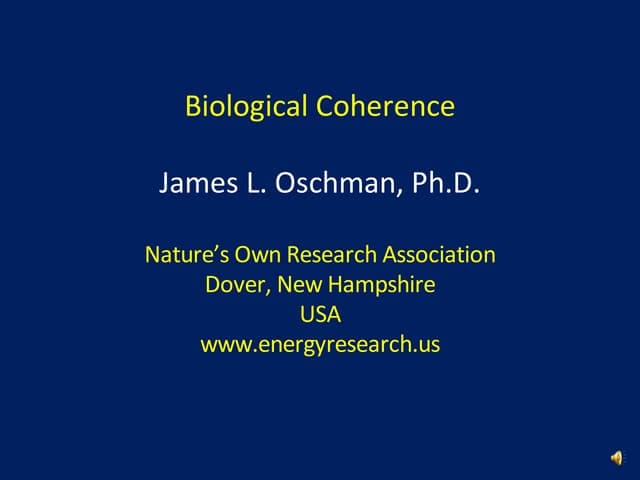 james oschman energy medicine pdf