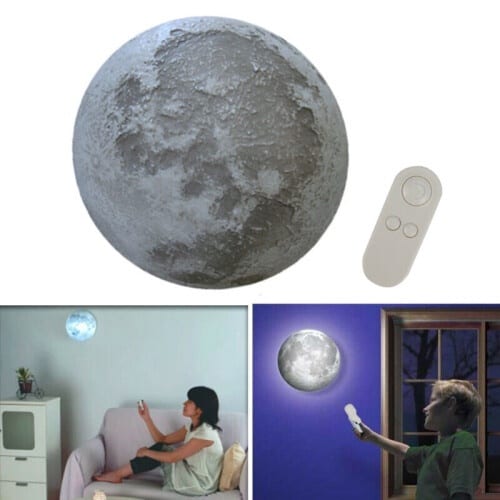 led home wall night healing moon light lamp remote control