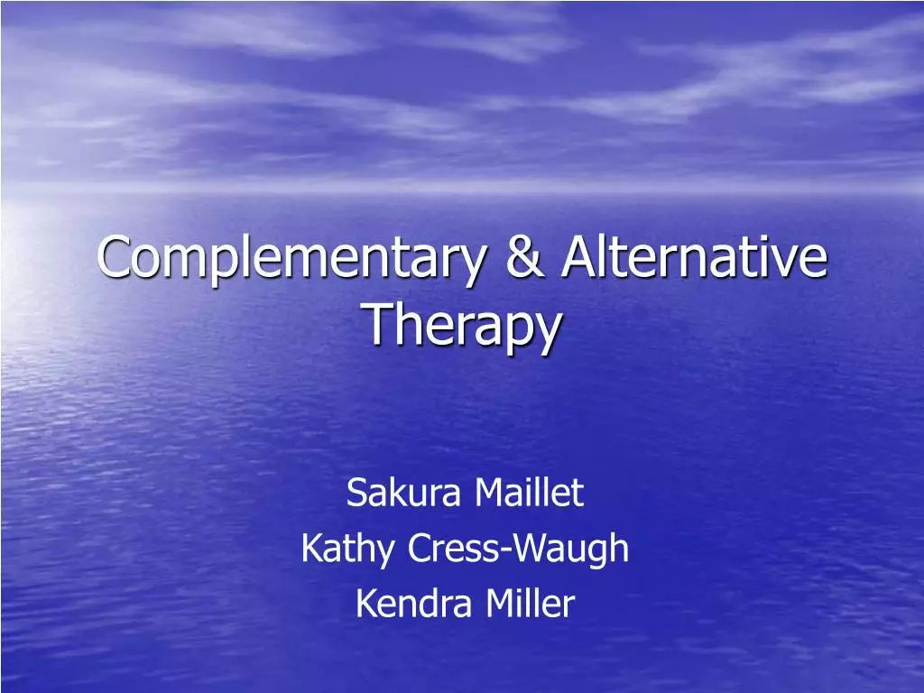 alternative complementary therapies