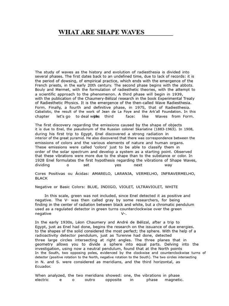 Radiesthesia - A Holistic Science Focused on Vibrations 1 vibrational radiesthesia