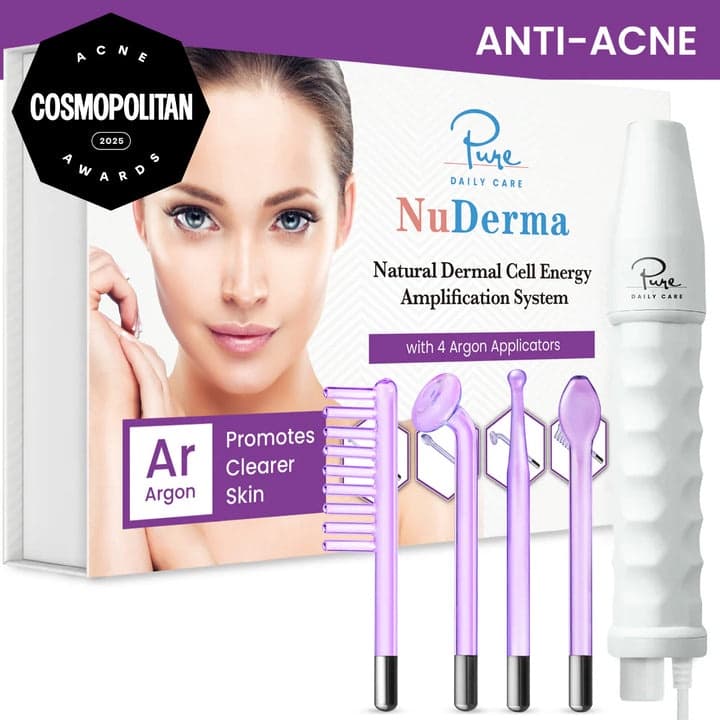 Nuderma Portable Handheld High Frequency Skin Therapy Wand Machine With Neon 4 nuderma portable handheld high frequency skin therapy wand machine wneon