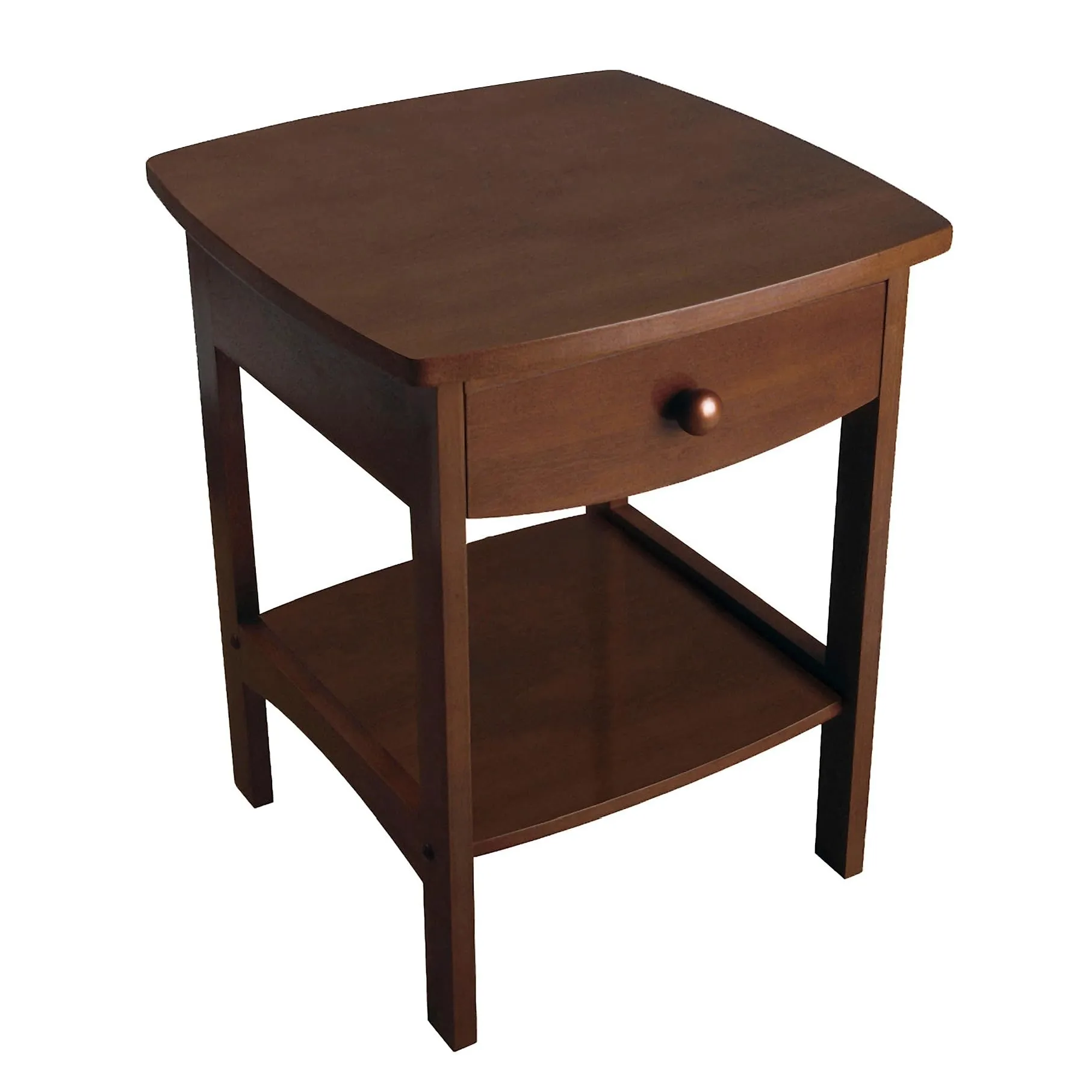 Winsome Wood Curved End Table/Night Stand
