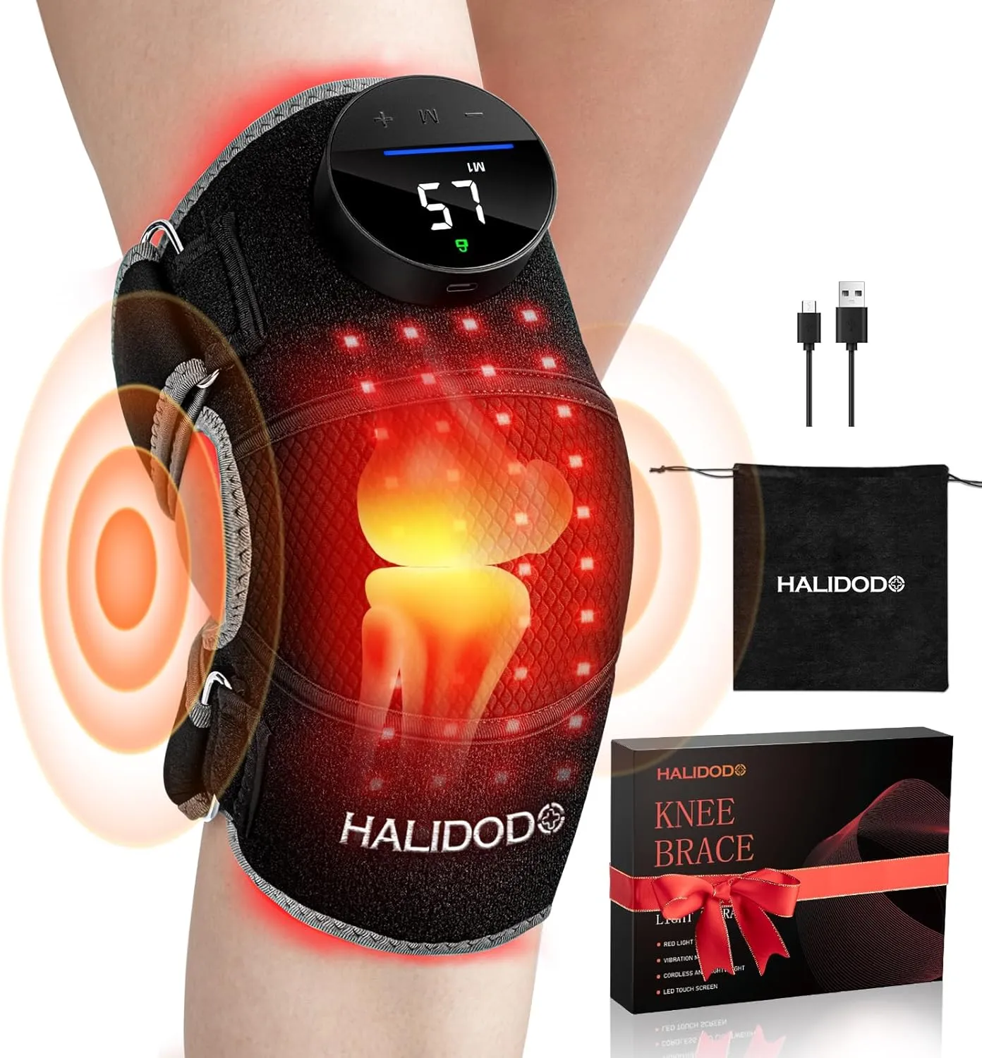 Explore the Latest in Alternative Medicine for a Balanced Life 7 HALIDODO Red Light Therapy & Vibration Massage Knee Brace