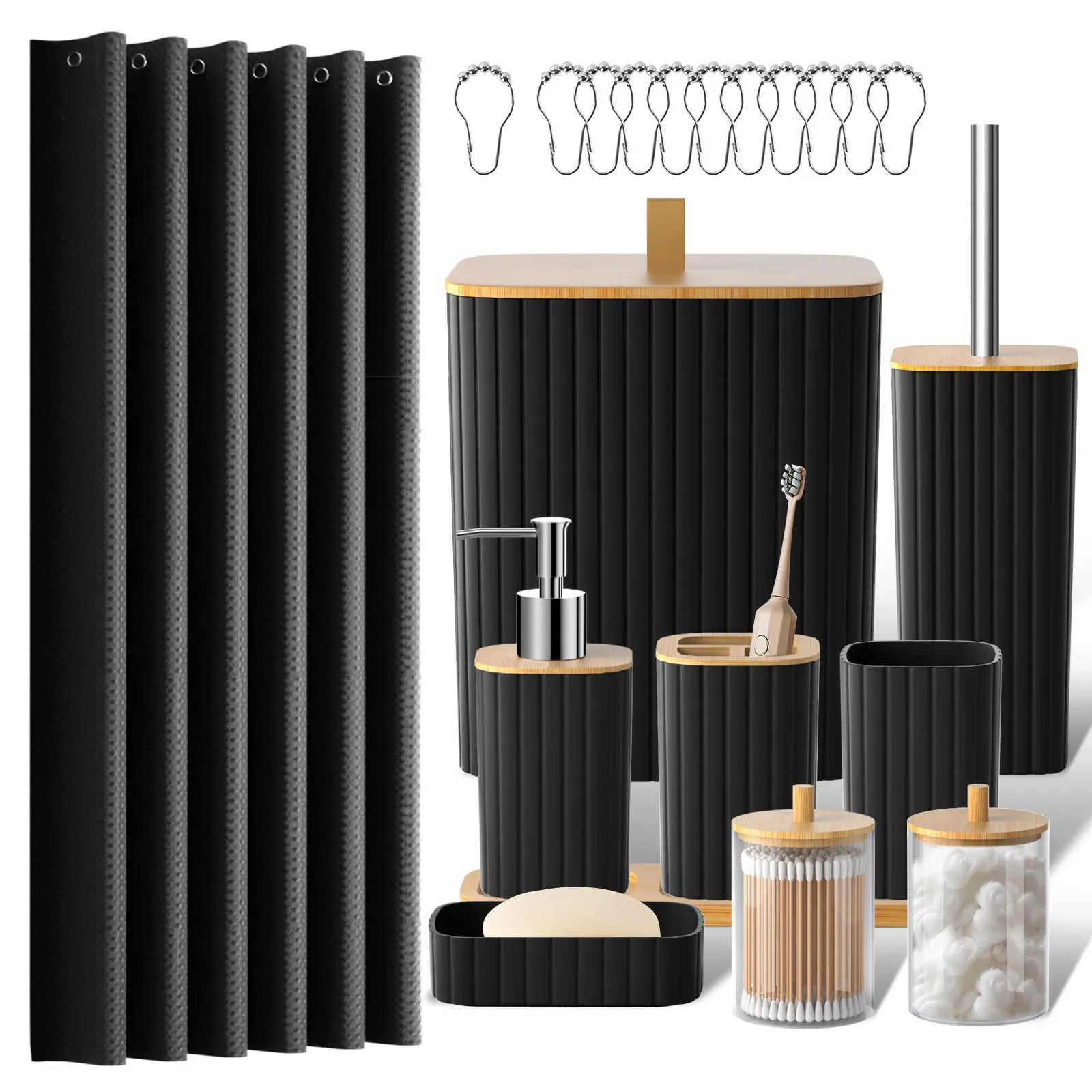 Summer 2025: The Ultimate Guide to Bath Towels and Accessories 47 Bathroom Accessories Set - 22PCS Black Bathroom Set