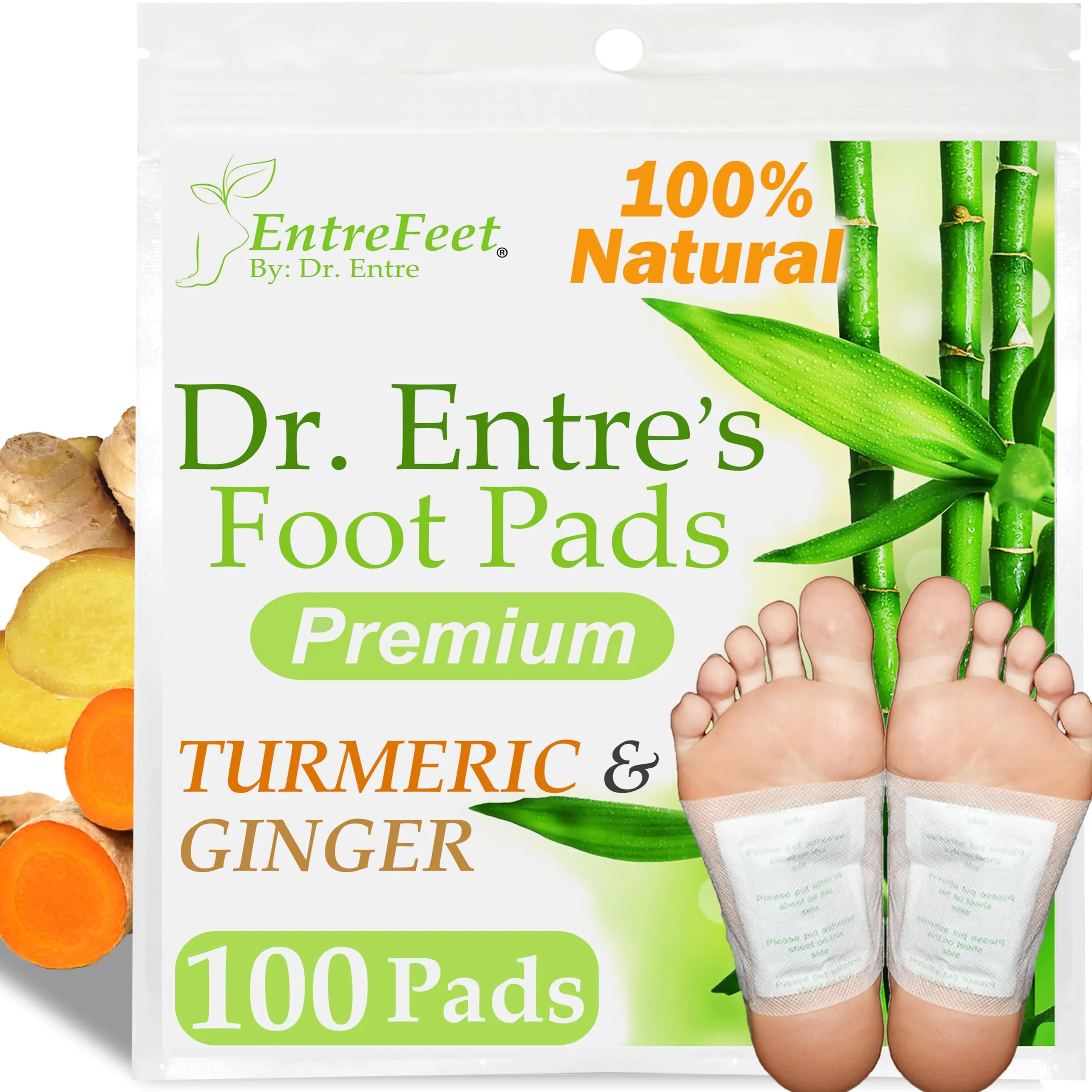 100 Turmeric & Ginger Foot Pads