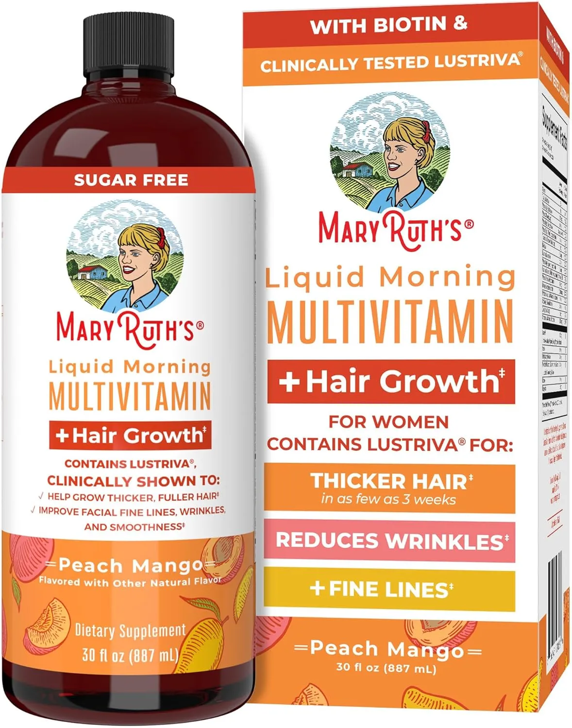 MaryRuth's Liquid Multivitamin + Lustriva® Hair Growth for Women