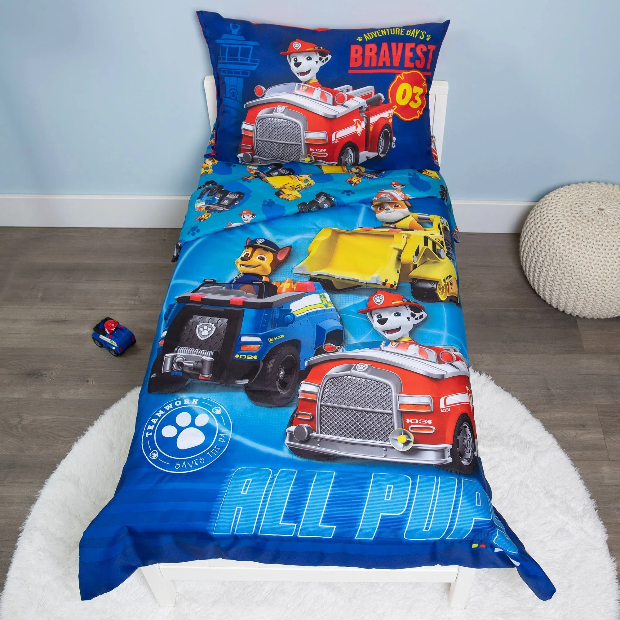 Paw Patrol Calling All Pups 4 Piece Toddler Bedding Set