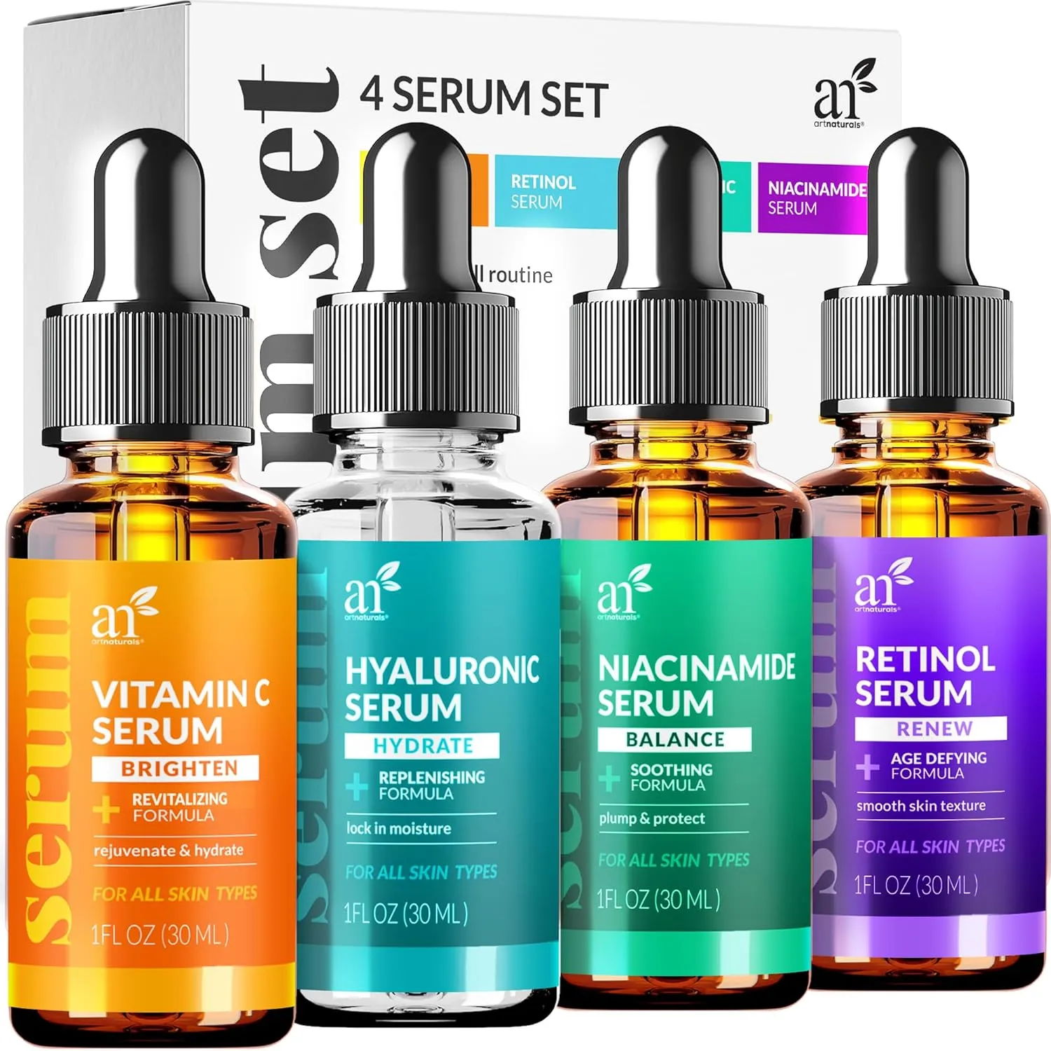 Vitamin C Serum Skin Care 4-Piece Set
