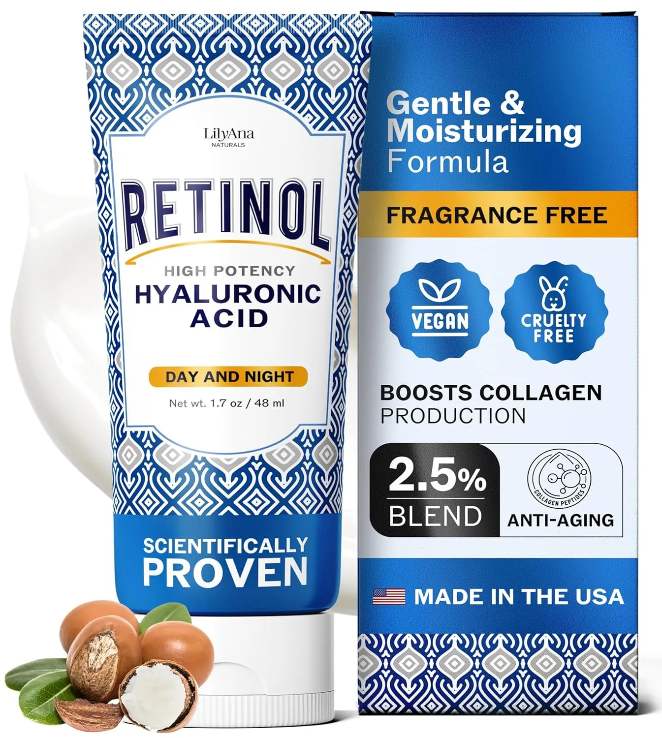 LilyAna Naturals Anti Aging Retinol Face Cream