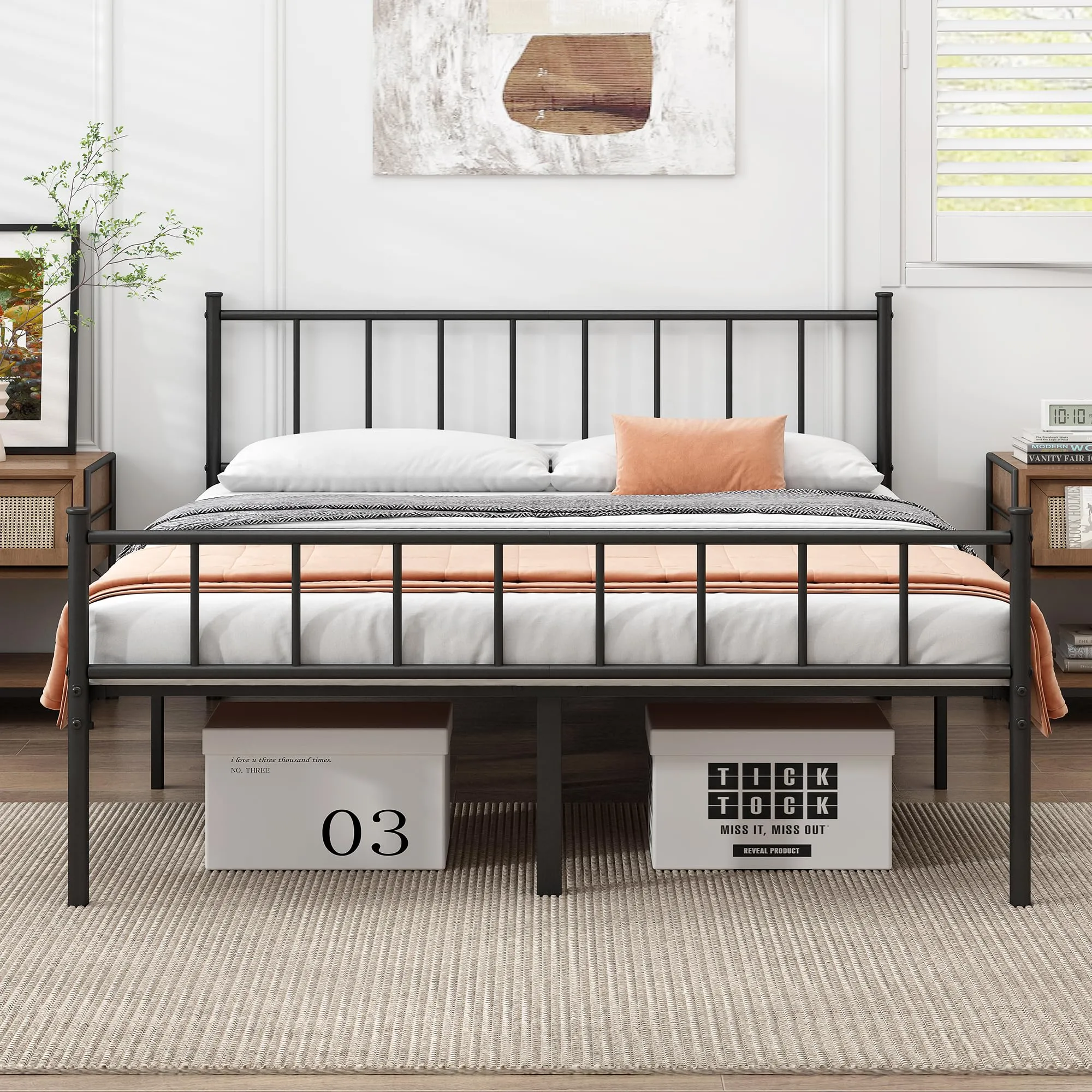 Queen Bed Frame - Classic Metal Platform Bed Frame