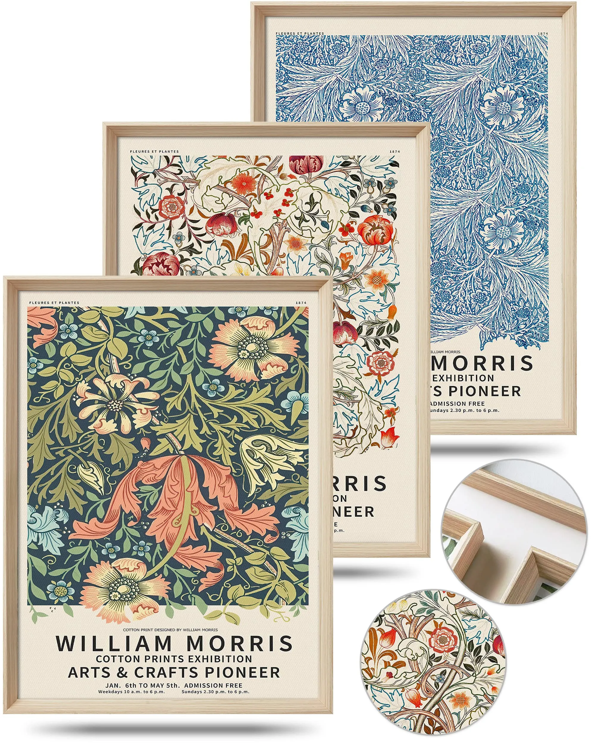 UPWOIGH Framed Wall Art - William Morris Vintage Poster